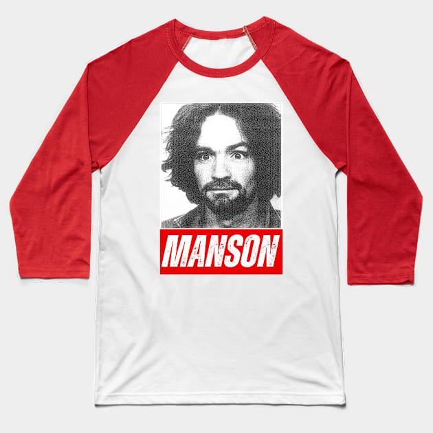CHARLES MANSON Baseball T-Shirt by ohyeahh